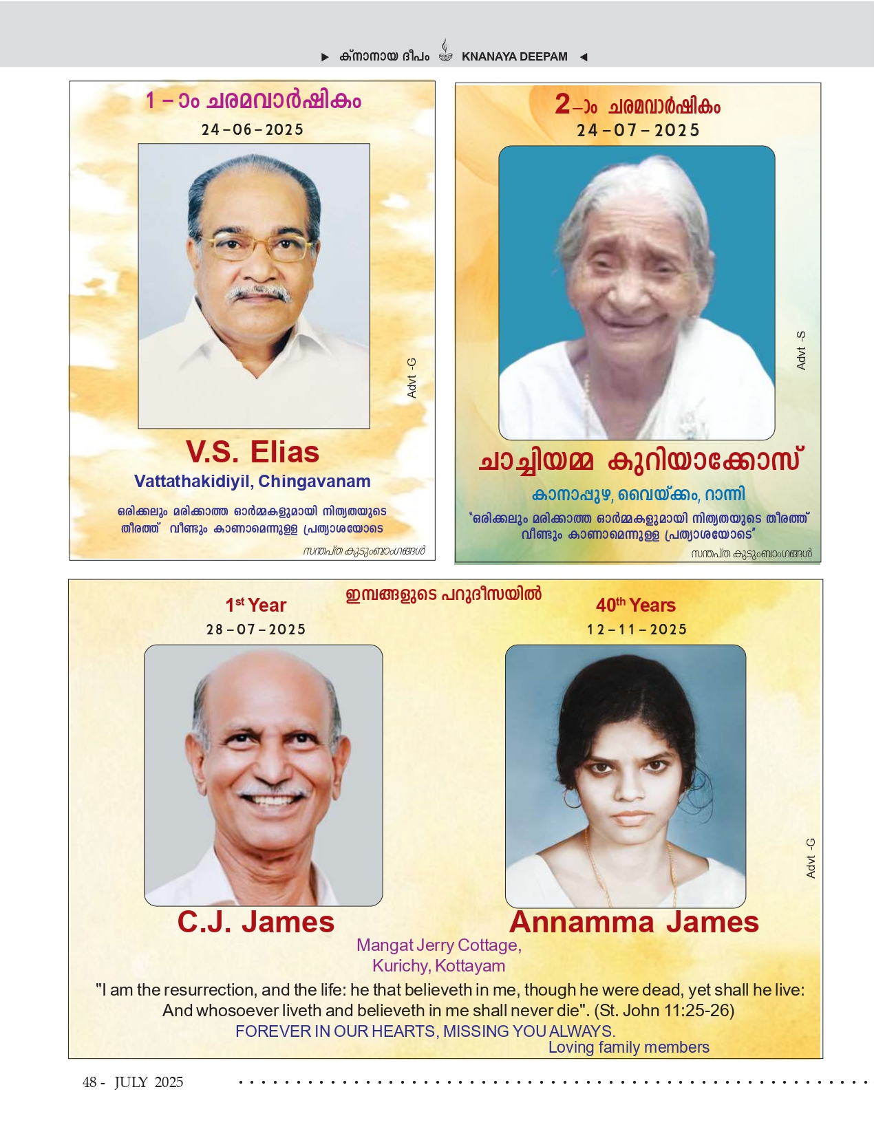 Death Anniversaries